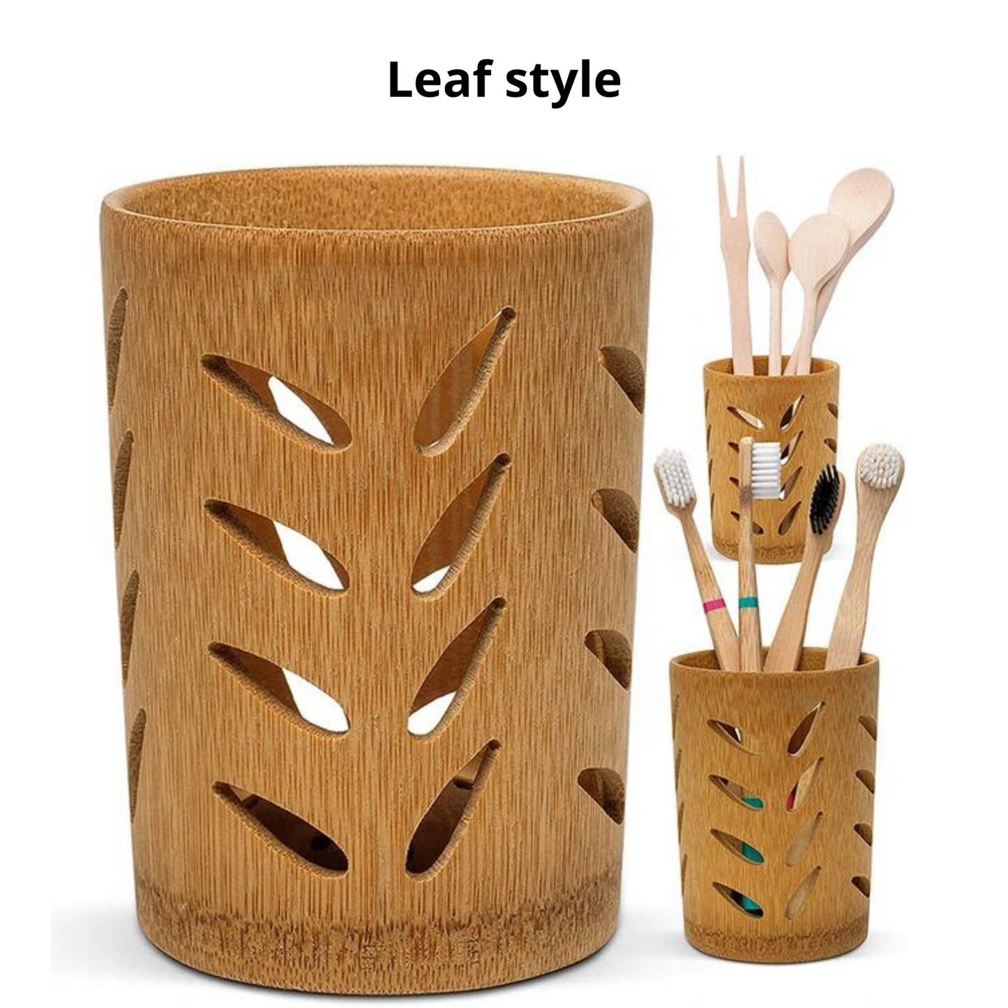 Eco-Friendly Bamboo Toothbrush Holder with Quick Drying and Drainage for Bathrooms: Multifunctional Biodegradable Cup