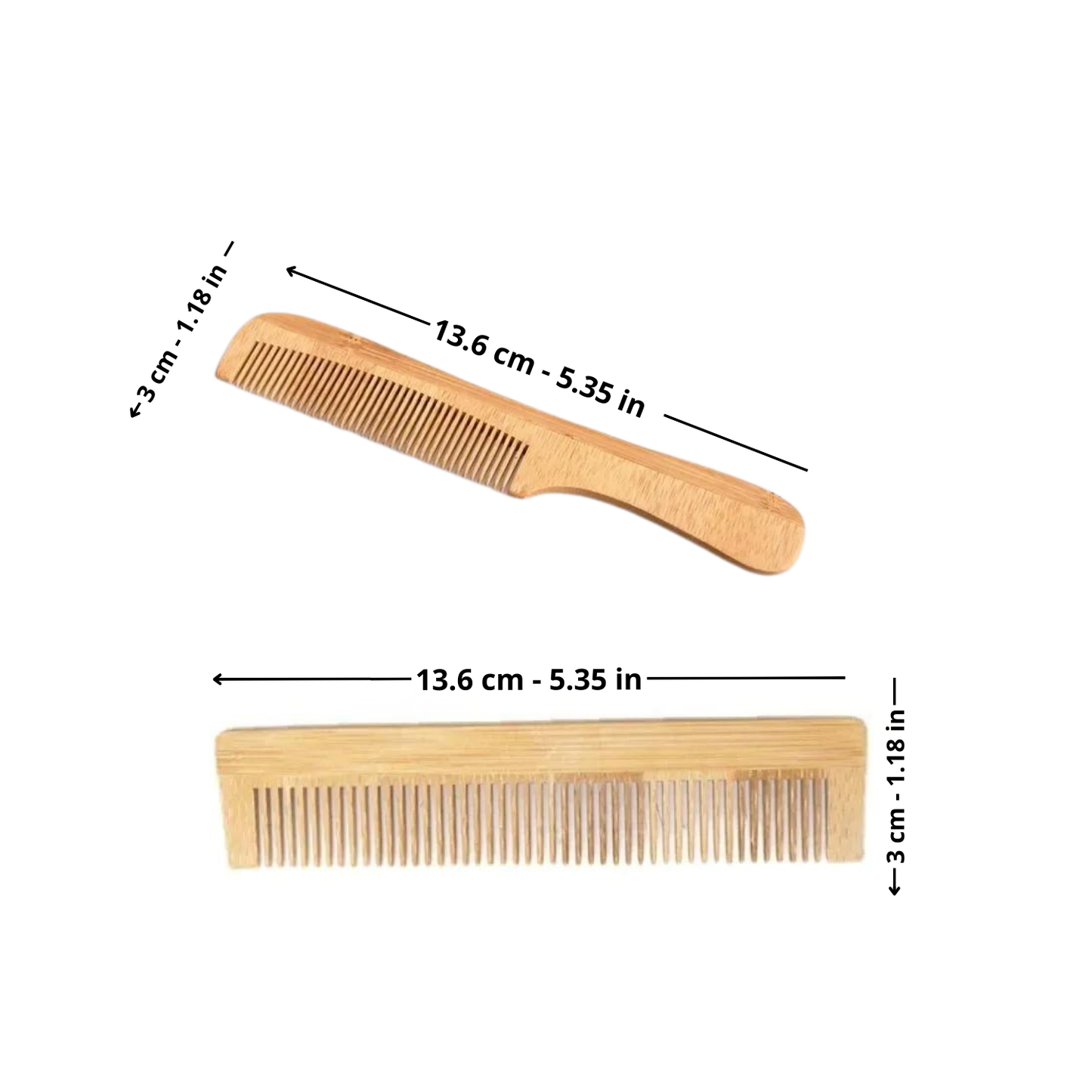 Natural Bamboo Comb: Anti-static Hair Styling and Massage Tool for Hair Care