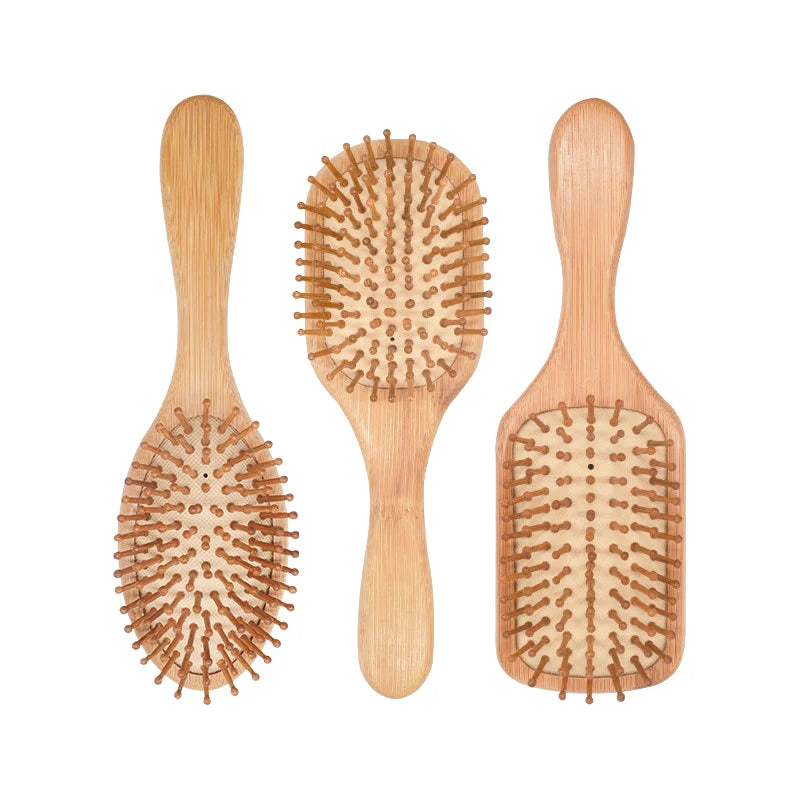 Natural Bamboo Hair Brush - Professional Scalp Massage & Hair Care Comb ( 1 piece ).