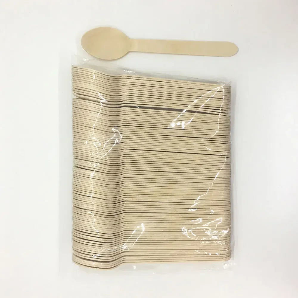 Disposable Wooden Cutlery Set (50 units) - Biodegradable and Eco-Friendly