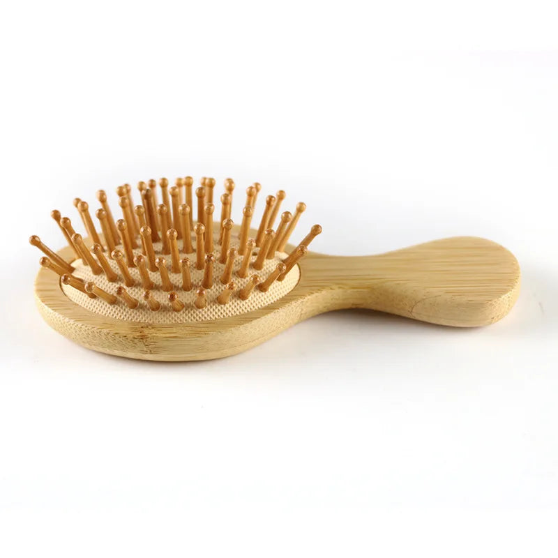 High-Quality Bamboo Hair Brush & Comb Set - Anti-Static Detangling & Scalp Massage Tool for Women